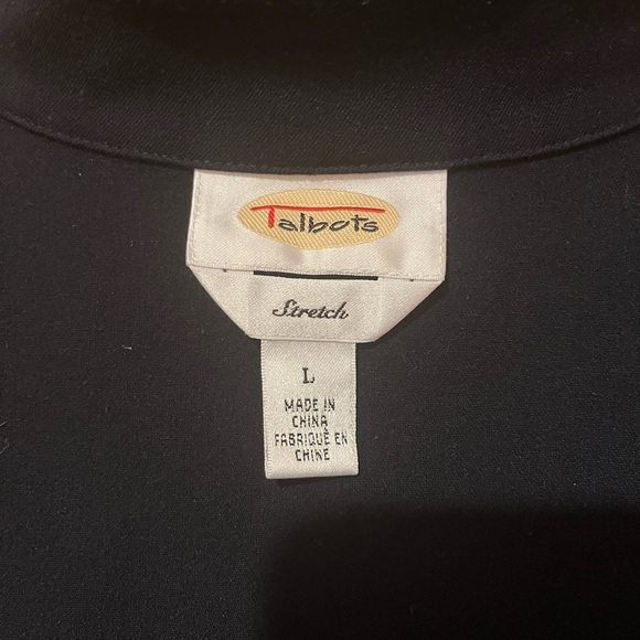 Talbot’s Zip front Stretch Jacket, Navy Size Large - Picture 2 of 4